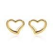 Stud oorbellen 8 karaat goud hartvorm