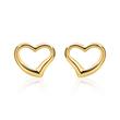 Stud earrings 8ct gold heart shape