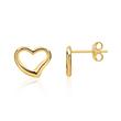 Stud earrings 8ct gold heart shape