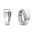 Hoops in 8ct white gold with zirconia