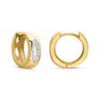 Creoles for ladies in 8ct gold with cubic zirconia