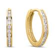 8ct gold hoops with white zirconia