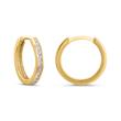 8ct gold hoops with white zirconia