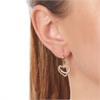 8ct hearts gold earrings with zirconia