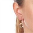 Earrings Circles Of 8ct Gold With Zirconia