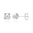 Pearl earrings in 14ct white gold