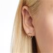 Pendientes circulares para mujer en oro de 9 quilates