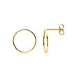 Pendientes circulares para mujer en oro 9 quilates