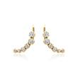 Earcuffs for ladies in 9K gold with zirconia