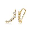 Earcuffs for ladies in 9K gold with zirconia