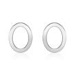 Earstuds Oval for ladies in 14K white gold