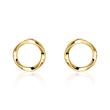 Stud Earrings Circle For Ladies In 9K Gold