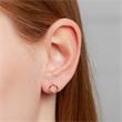 Stud Earrings Circle For Ladies In 9K Gold