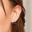 Pendientes para mujer en oro de 9 quilates con circonita