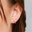 Earstuds from gold-plated 925 silver with zirconia