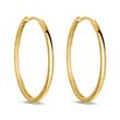Ladies 14-karat gold hinged hoop earrings