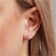 Ladies stud earrings in 9 carat gold with cubic zirconia