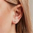 Ear studs for ladies in 9K gold with zirconia