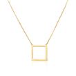 Square necklace for ladies in 9K gold