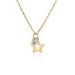 Star necklace for ladies in 9K gold with zirconia