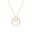 Necklace circle for ladies in 9K gold with zirconia