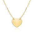 Cadena corazón grabable de oro 9 quilates para mujer