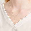 8ct yellow- white gold necklace with pendant