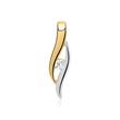 8ct yellow-white gold pendant with zirconia