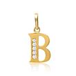 8ct Gold Chain Letter B With Zirconia