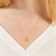 8ct Gold Chain Letter M With Zirconia