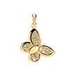 8ct Pendant Gold Butterfly Zirconia