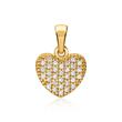 Gold necklace & pendant 8ct heart shape gold zirconia