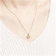Gold necklace & pendant 8ct heart shape gold zirconia