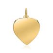 14 quilates cadena de oro con colgante de corazón grabable