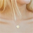 Polished heart pendant 14ct gold