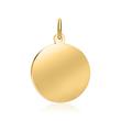 Necklace round pendant engravable 14ct gold