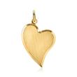 Semi-Polished Gold Pendant Heart 8ct Gold