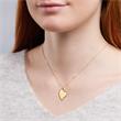 Semi-polished gold pendant heart 8ct gold