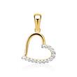 8 karaat gouden ketting met hartvormige gouden hanger