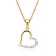 8ct gold necklace with heart shaped gold pendant