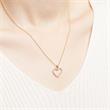 8ct gold necklace with heart shaped gold pendant
