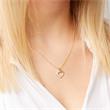 Delicate 8ct gold heart pendant with zirconia