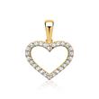 8ct Gold Necklace With Heart Pendant Light Zirconia
