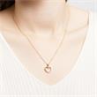 8ct gold necklace with pendant with zirconia