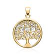 Elegant necklace 8ct gold bicolor tree