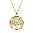 Elegant necklace 8ct gold bicolor tree