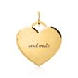 Heart chain engravable in 14ct gold