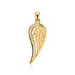 8ct gold pendant wings with zirconia stones