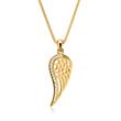 8ct gold pendant wings with zirconia stones