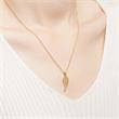 Necklace with 8ct gold pendant wings zirconia